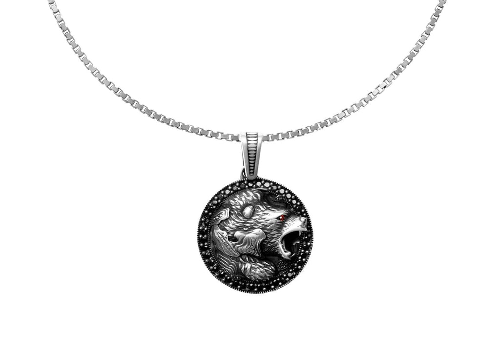 Alpha Wolf Pendant For Men By Orionz Jewels