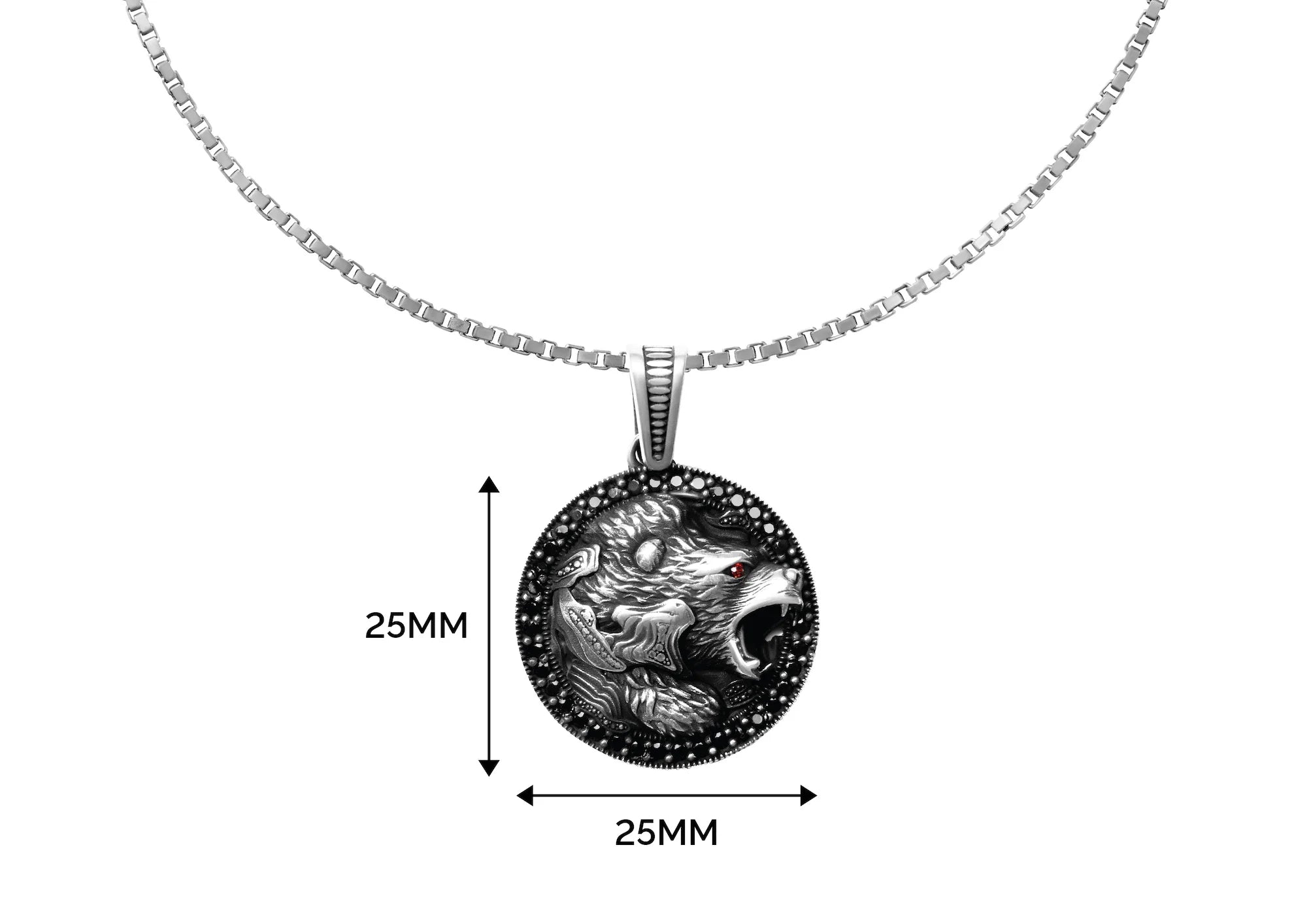Alpha Wolf Pendant For Men By Orionz Jewels