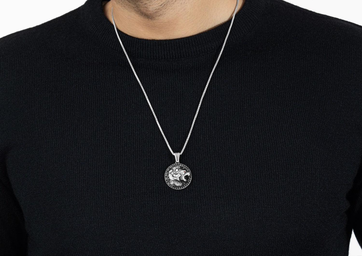 Alpha Wolf Pendant For Men By Orionz Jewels