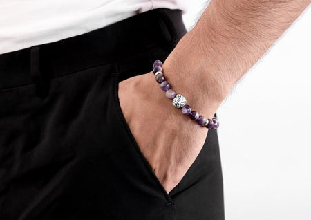 Amethyst Lion Magnetic Bracelet