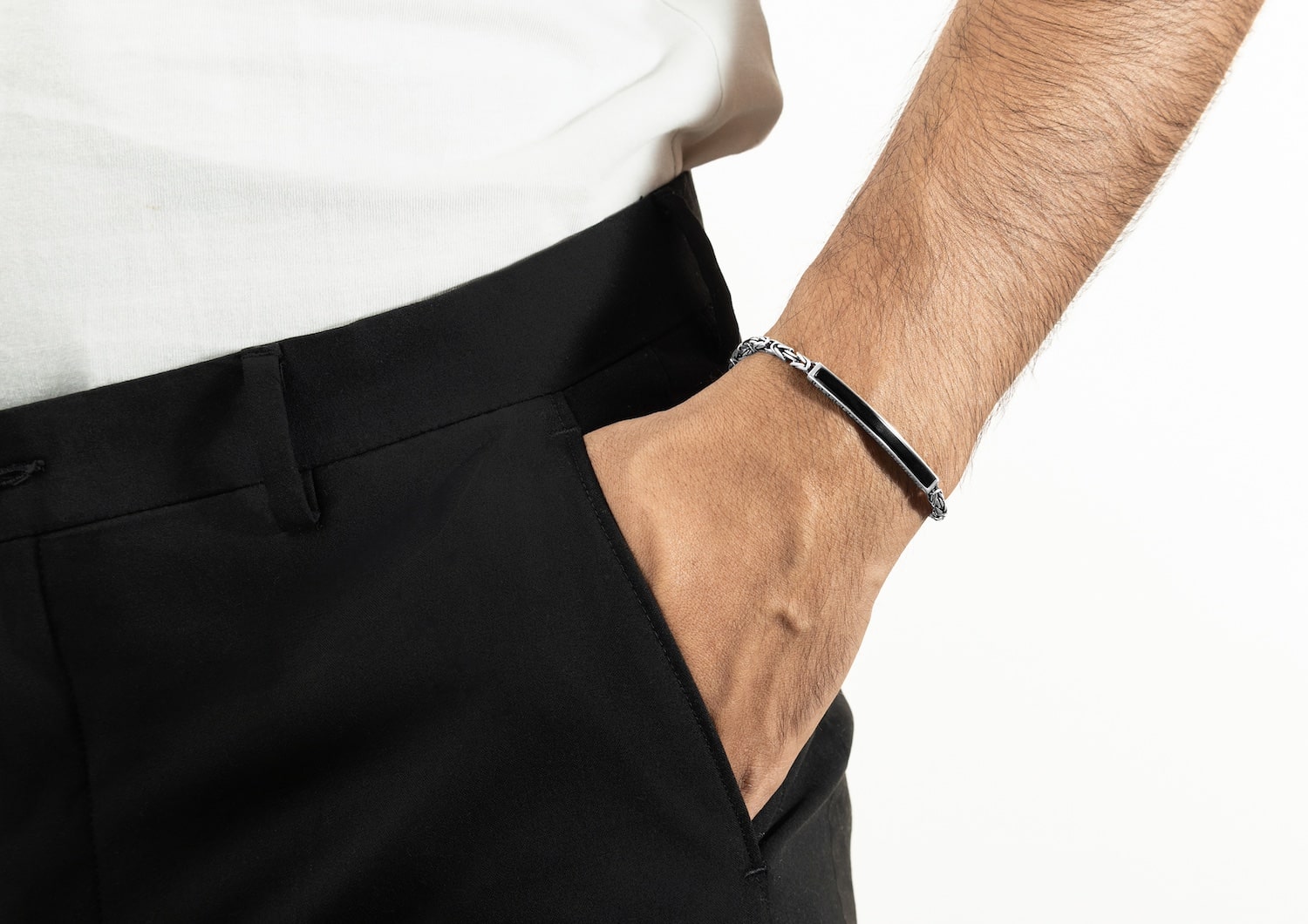 Black Curve Bracelet For Boys By Orionz Jewels