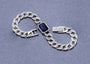 Blue Stone Cuban Bracelet For Men By Orionz Jewels