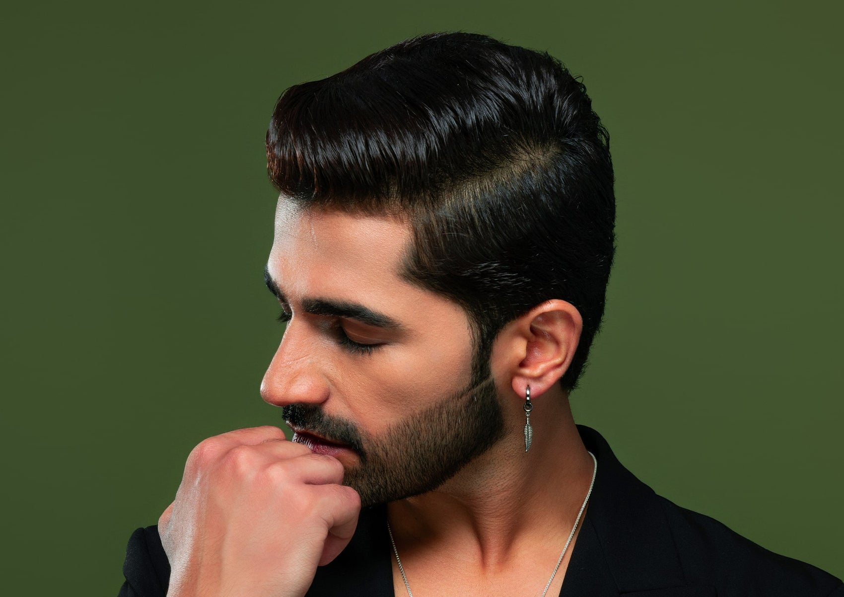 Boho Feather Dangle Earring For Men By Orionz Jewels