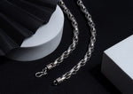 Cosmic Chant Oxidised Silver Chain For Men By Orionz Jewels