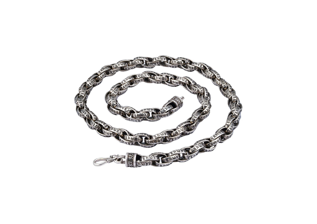 Cosmic Chant Oxidised Silver Chain By Orionz Jewels