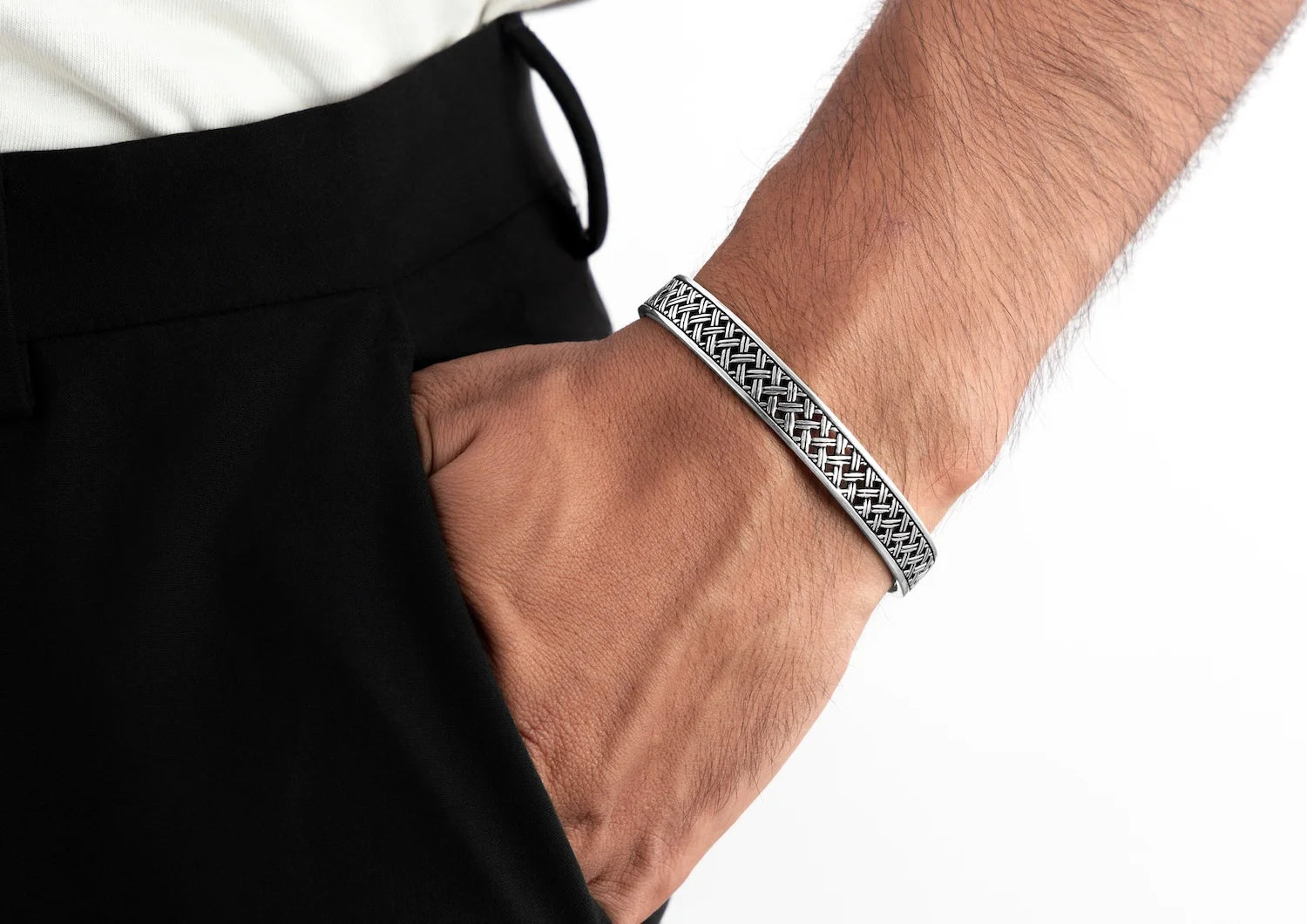 Cross Weave Bracelet For Men By Orionz Jewels