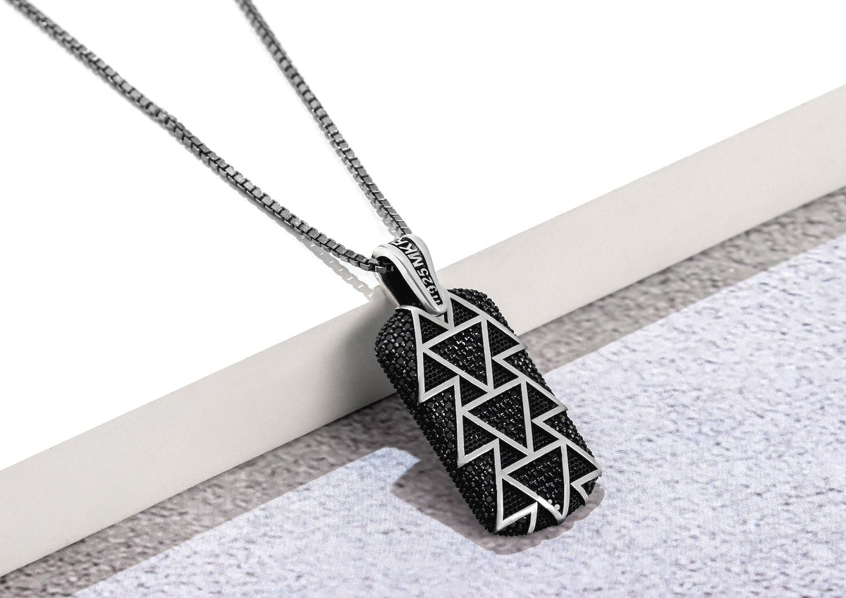 Dark Iced Dog Tag For Men By Orionz Jewels