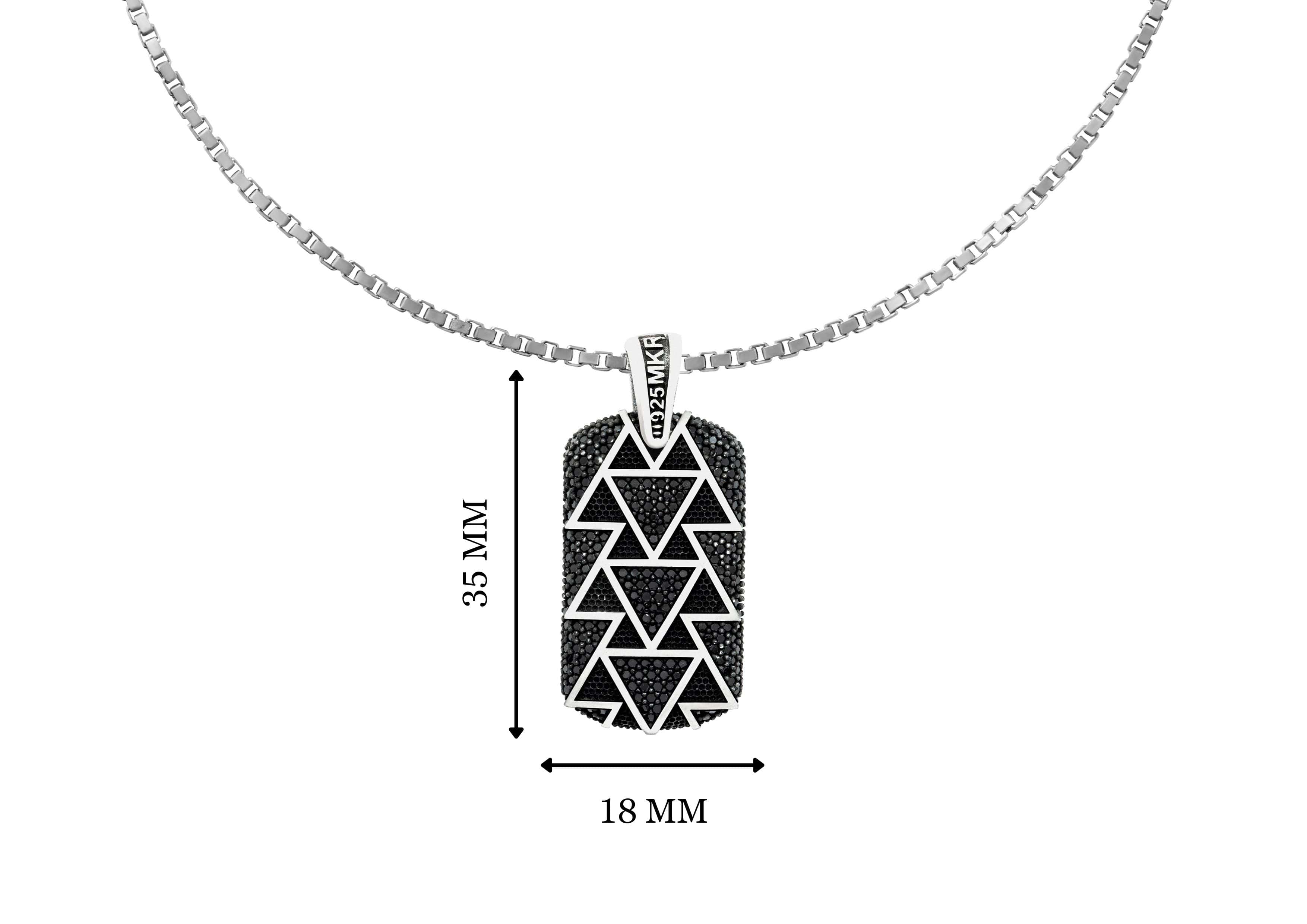 Dark Iced Dog Tag For Men By Orionz Jewels