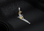 Django Revolver Pendant For Men In Oxidised Silver By Orionz Jewels