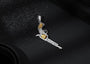 Django Revolver Pendant For Men In Oxidised Silver By Orionz Jewels