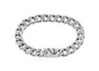 Dragon Textured Cuban Link Bracelet In Oxidised Silver By Orionz Jewels