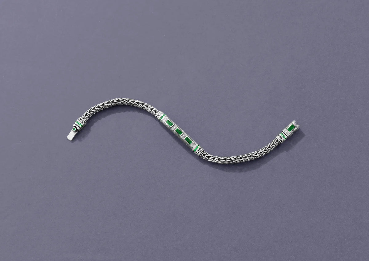 Emerald Dynasty Bracelet For Men By Orionz Jewels