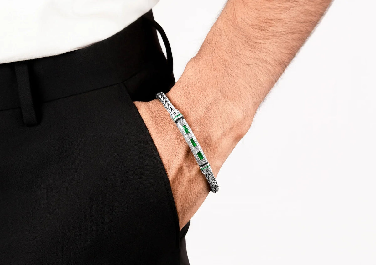 Emerald Dynasty Bracelet For Men By Orionz Jewels