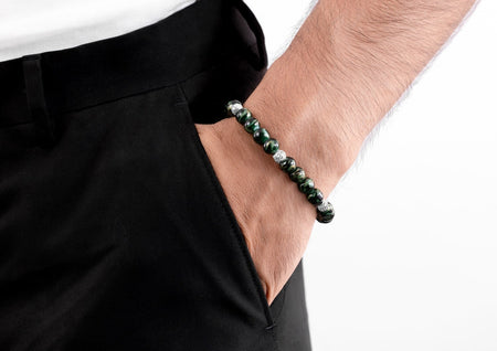 Emerald Swirl Natural Stone Bracelet