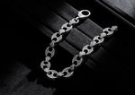 Engraved Battle Axe Bracelet For Men In Oxidised Silver By Orionz Jewels