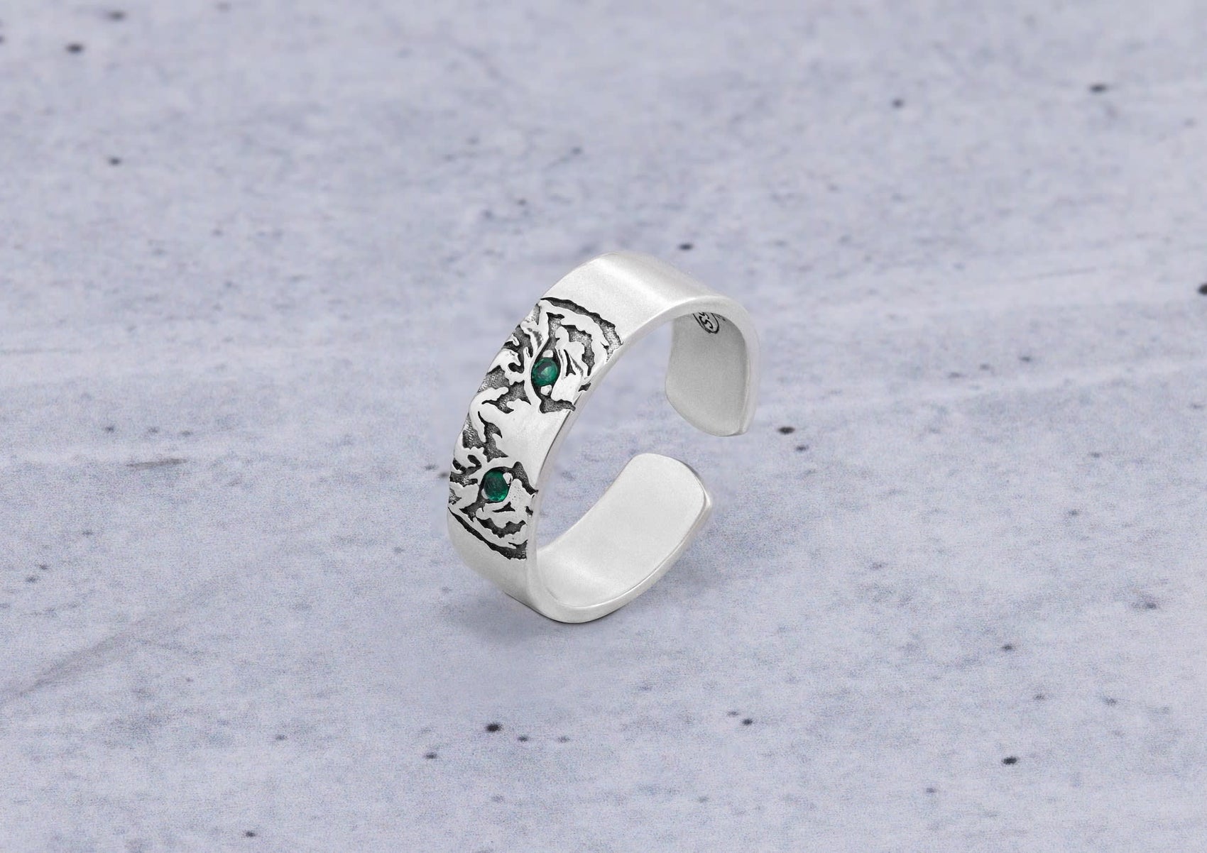 Eye Of The Tiger Silver Ring For Men By Orionz Jewels