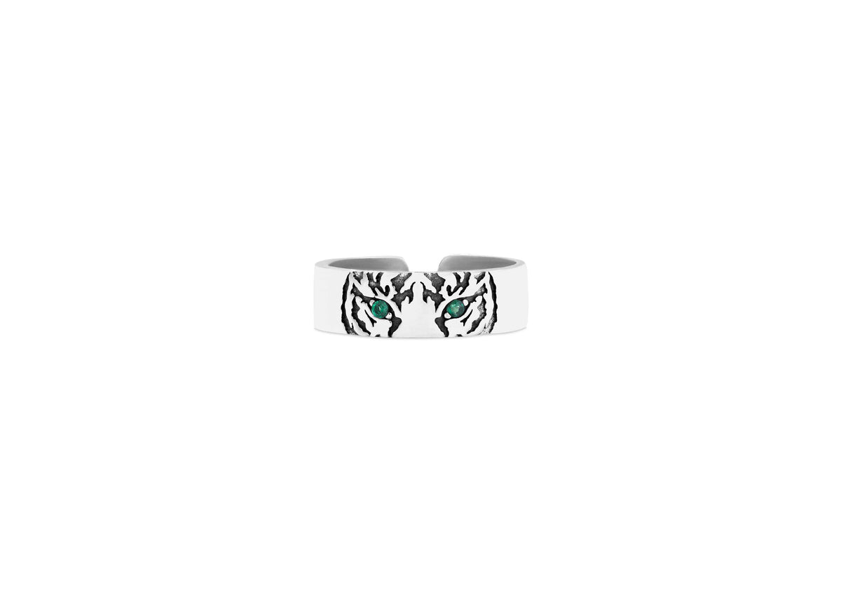 Eye Of The Tiger Silver Ring For Men By Orionz Jewels