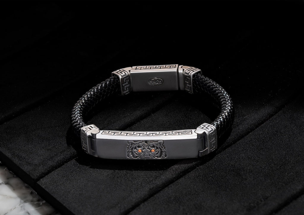 Eye Of The Tiger Wrist Band For Men By Orionz Jewels