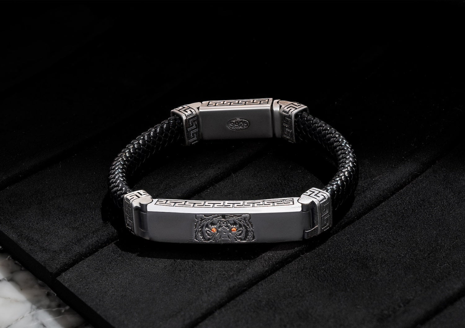 Eye Of The Tiger Wrist Band For Men By Orionz Jewels