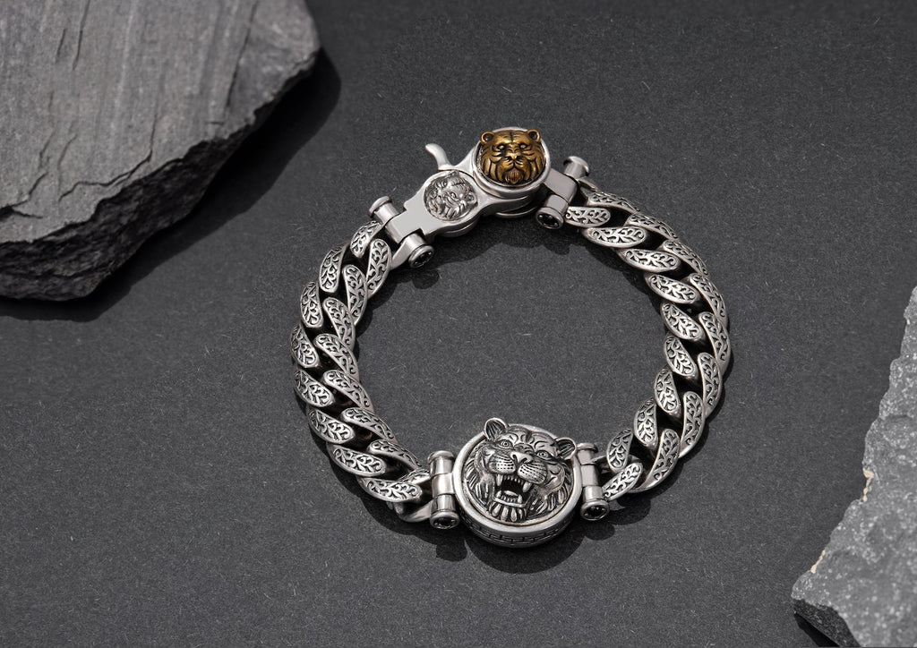 Fearless Tiger Rotating Bracelet For Men By Orionz Jewels