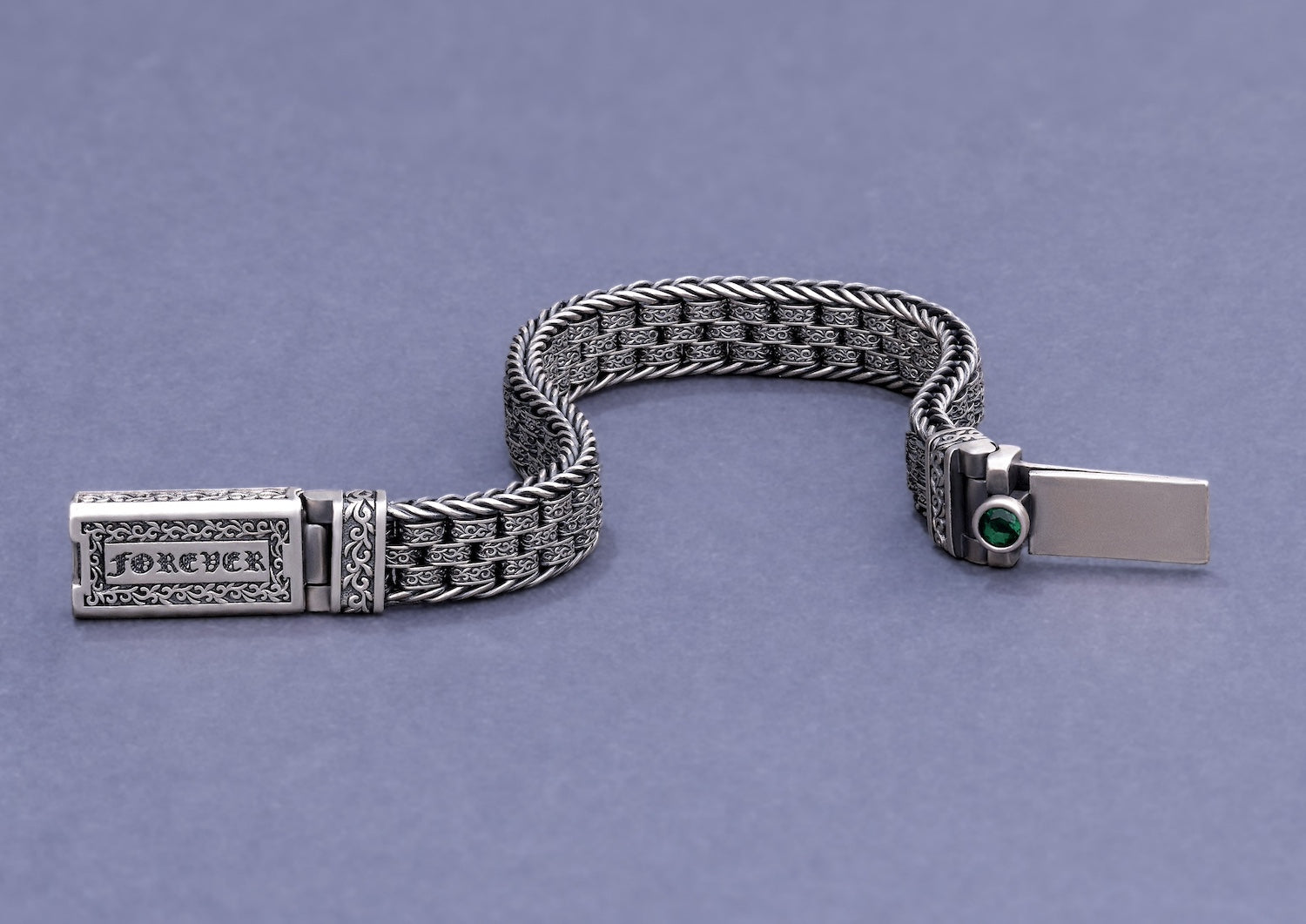Forever Yours Oxidised Gents Bracelet By Orionz Jewels