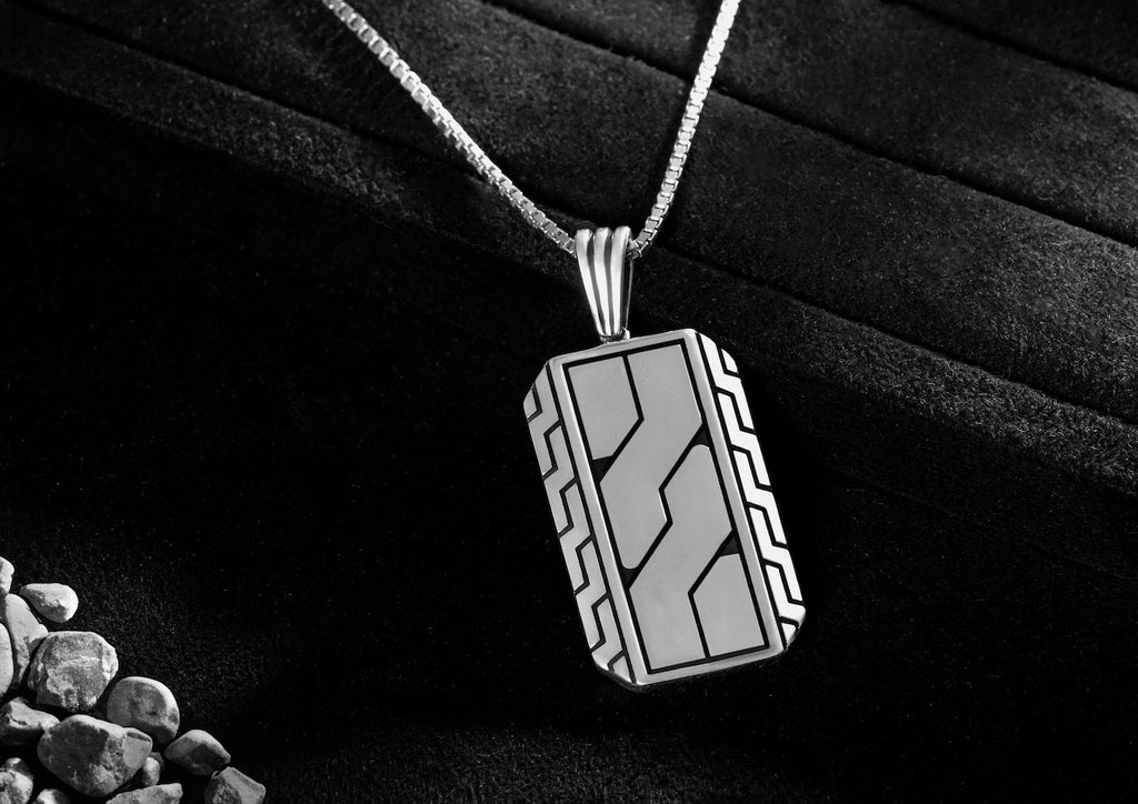 Geometric Dog Tag Pendant By Orionz Jewels