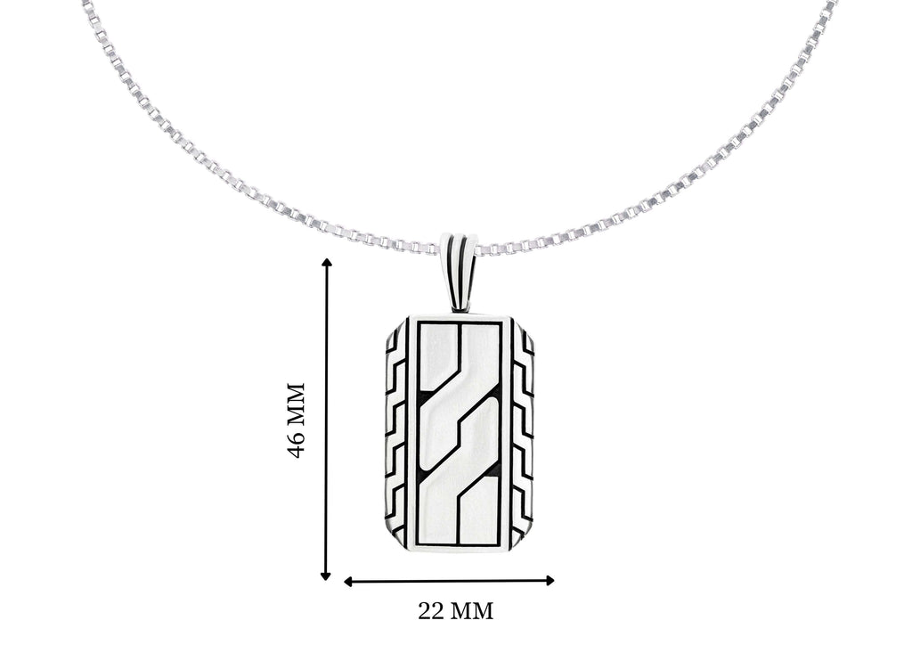 Geometric Dog Tag Pendant By Orionz Jewels