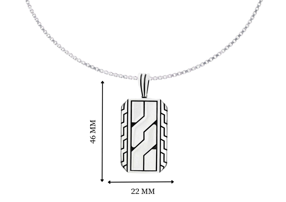 Geometric Dog Tag Pendant By Orionz Jewels