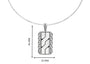 Geometric Dog Tag Pendant By Orionz Jewels