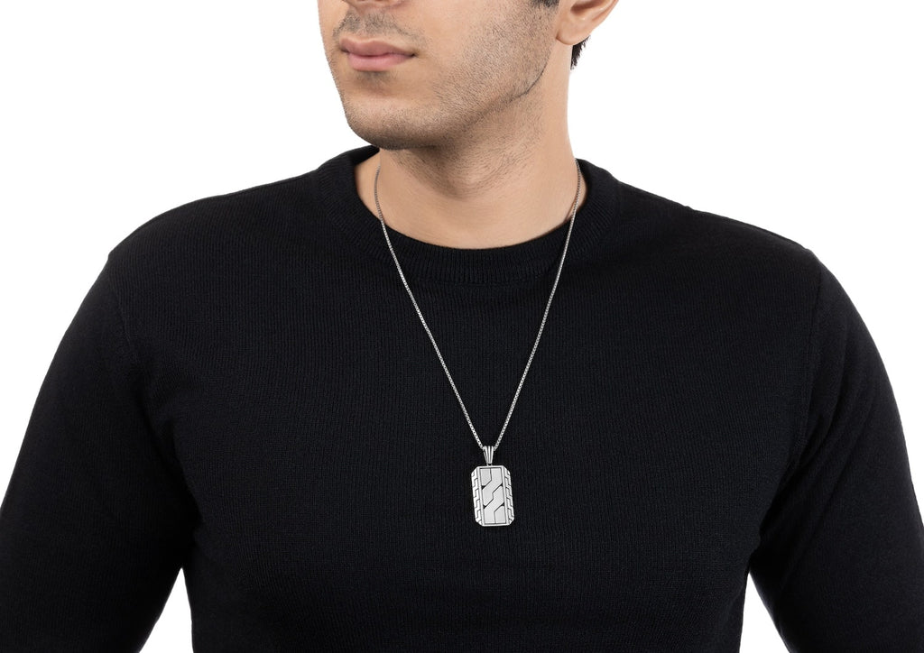 Geometric Dog Tag Pendant By Orionz Jewels