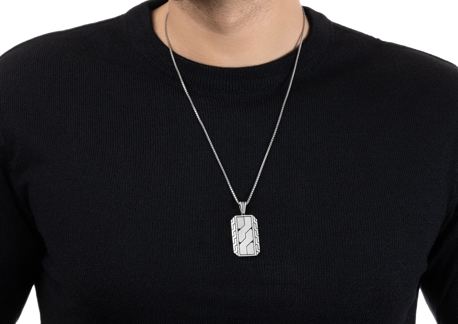 Geometric Dog Tag Pendant By Orionz Jewels