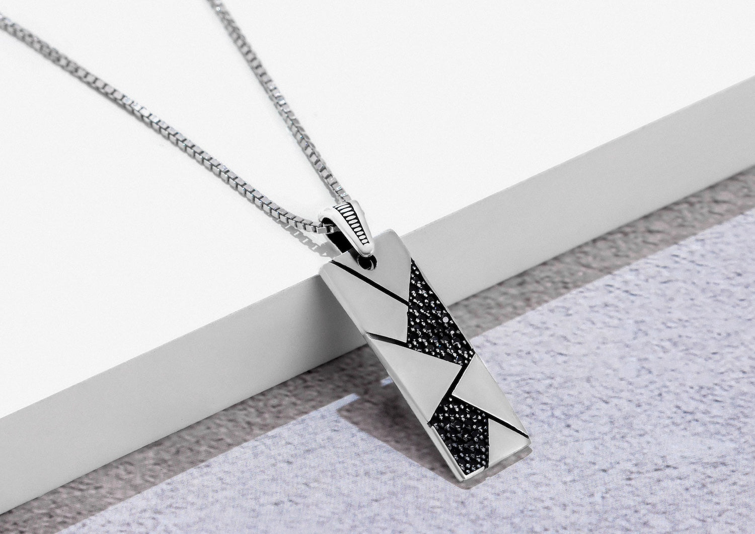 Geometric Obsidian Dog Tag By Orionz Jewels