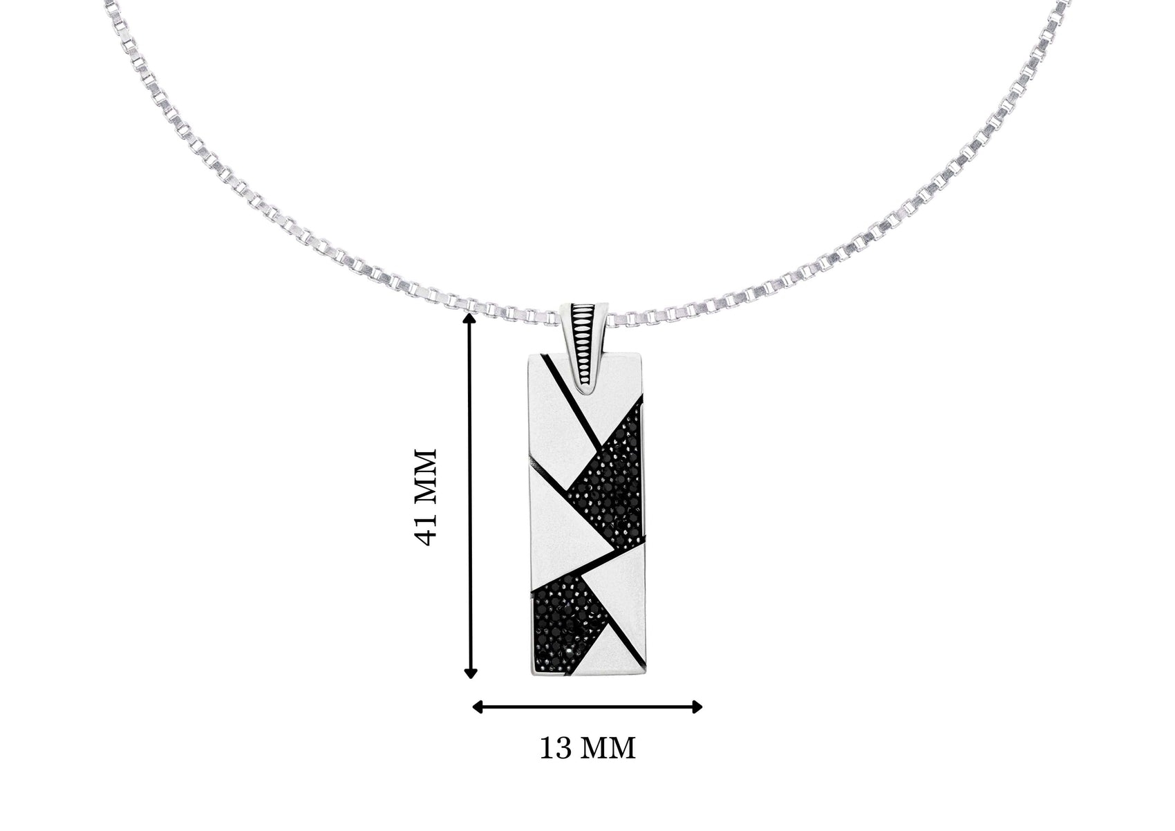 Geometric Obsidian Dog Tag By Orionz Jewels