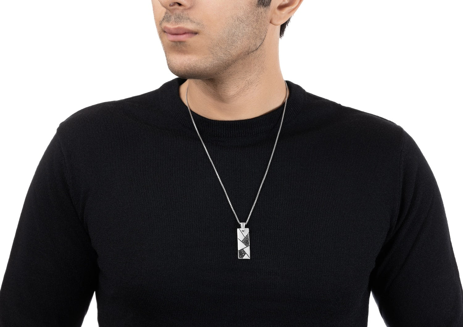 Geometric Obsidian Dog Tag By Orionz Jewels