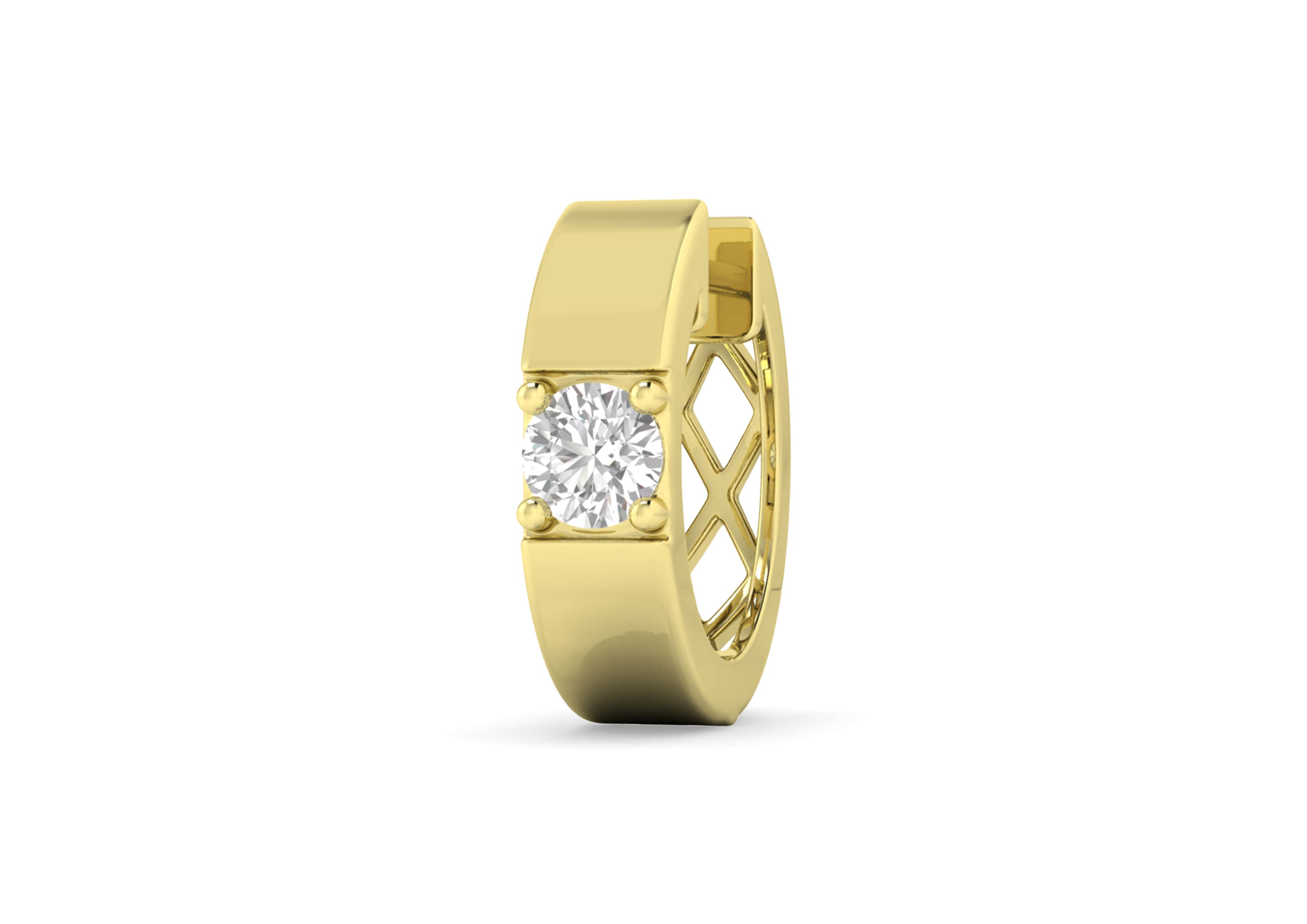 Round Solitaire Gold Bali For Men From Orionz Jewels