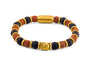 Golden Rudraksha & Lava Stone Spiritual Bracelet