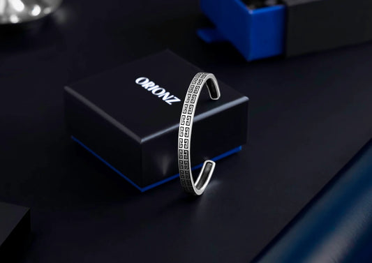 Greco Edge Cuff Bracelet For Men By Orionz Jewels