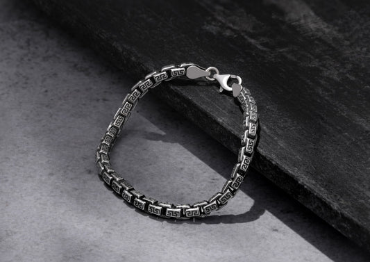 Greek Key Box Bracelet For Men By Orionz Jewels