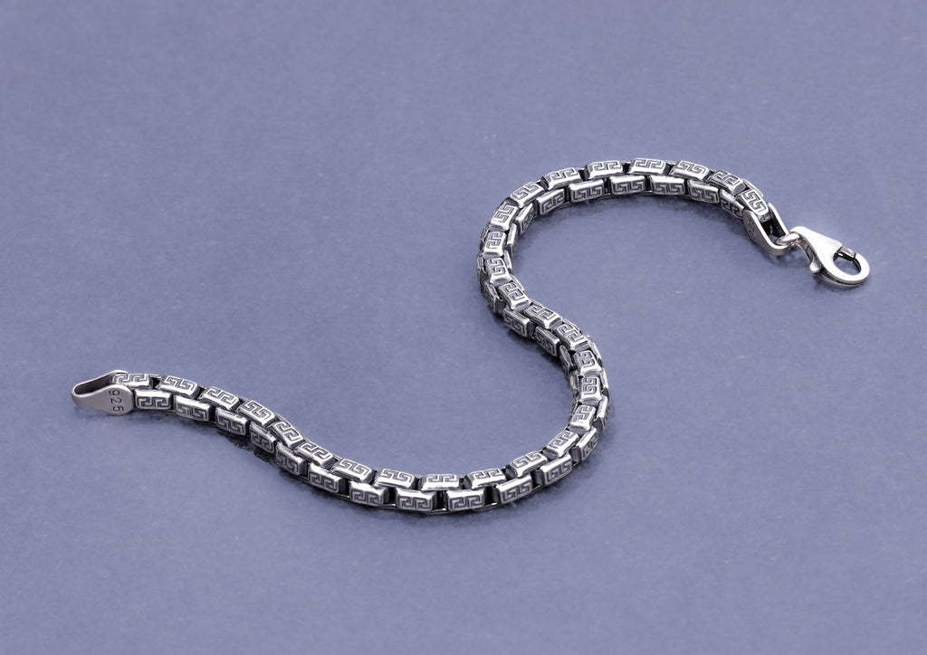 Greek Key Box Bracelet For Men By Orionz Jewels