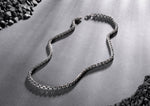 Greek Key Oxidised Box Chain For Men By Orionz Jewels