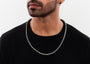 Greek Key Oxidised Box Chain For Men By Orionz Jewels