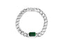 Green Stone Cuban Bracelet For Men By Orionz Jewels