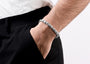 Hexa Crown Bracelet For Men In Green Stone