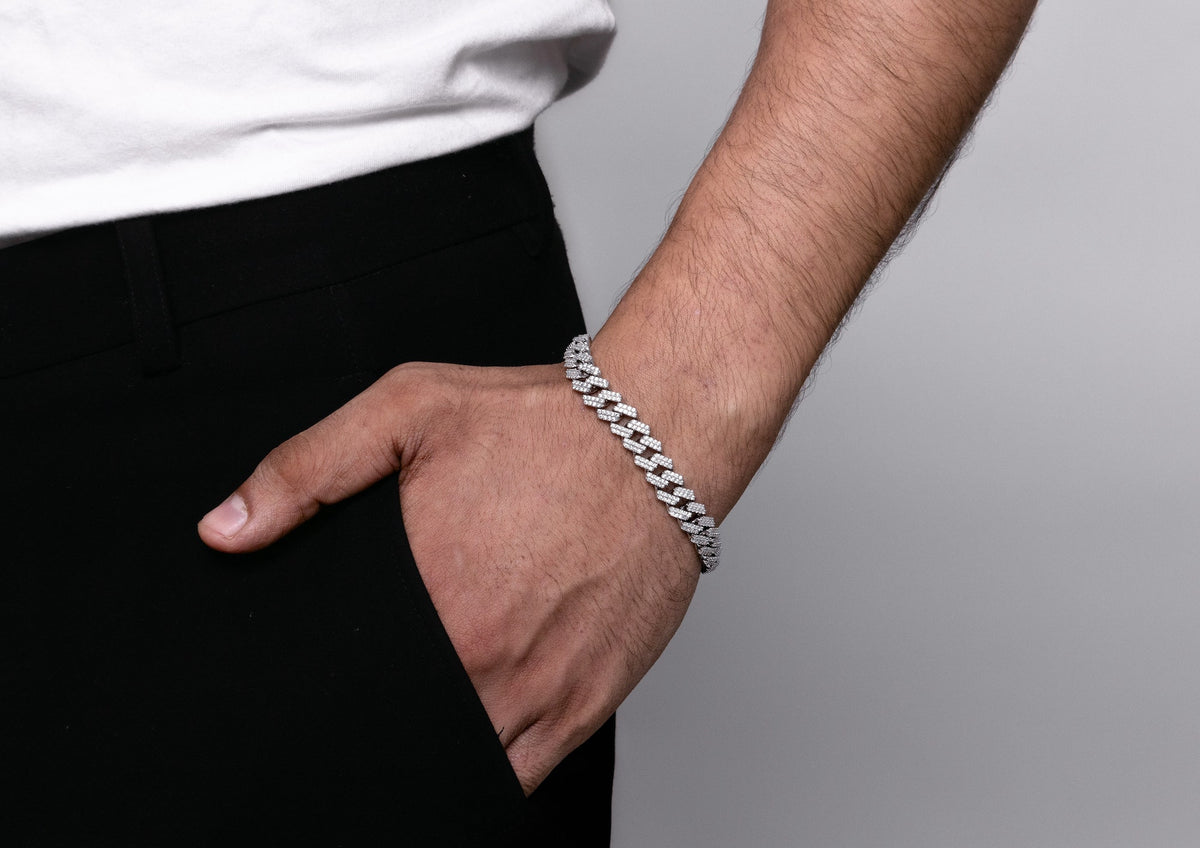 Iced Out Cuban Link Bracelet By Orionz Jewels
