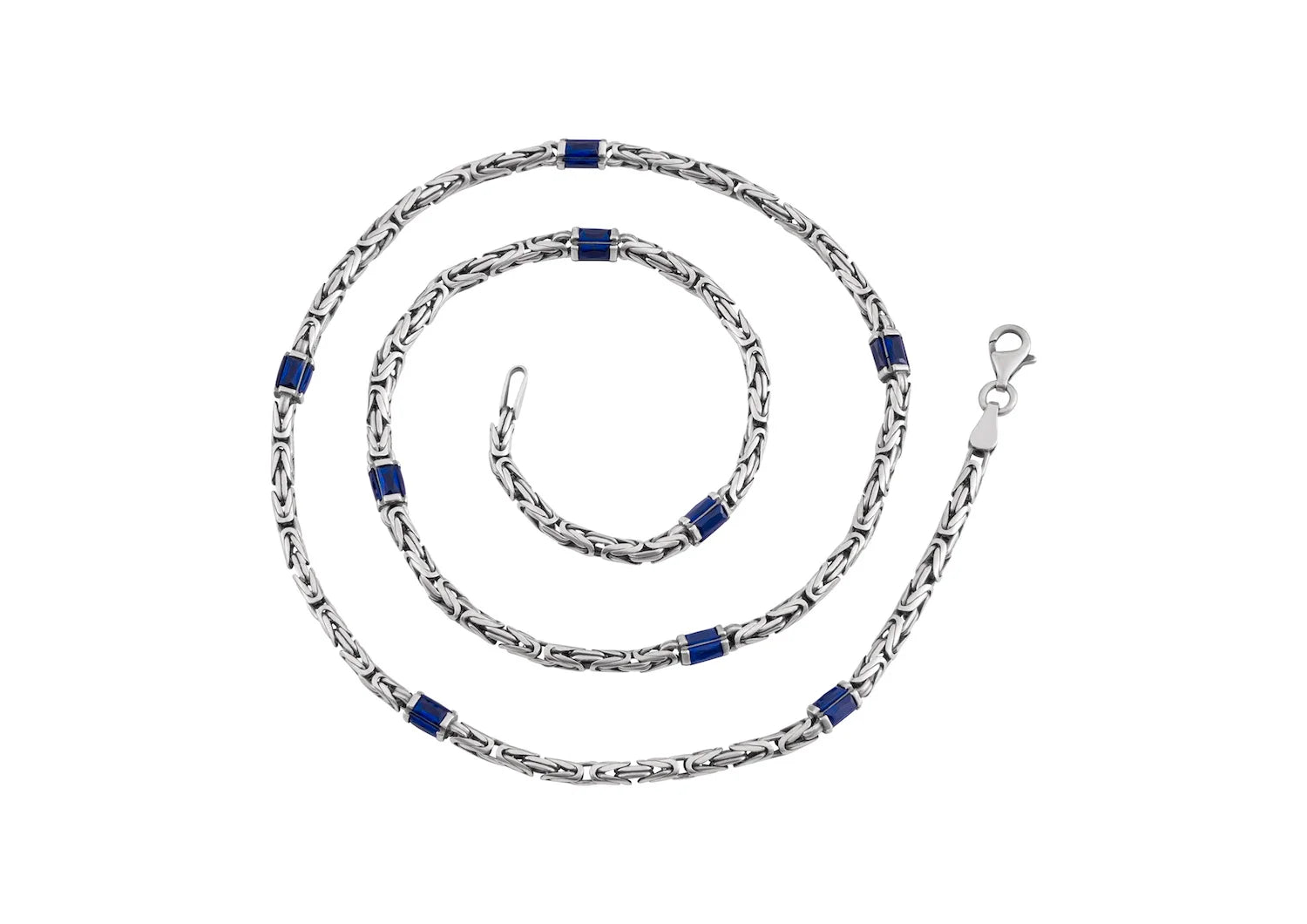 Indigo Crown Link Chain For Men By Orionz Jewels