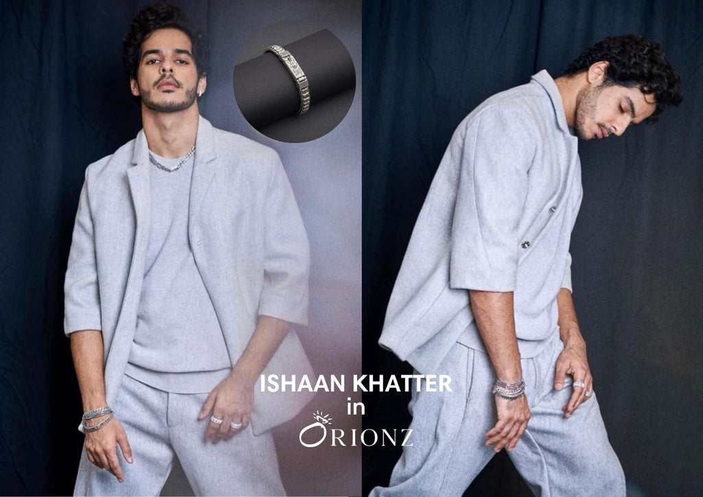 Ishaan Khatter Wearing Revolving Om Barrel Bracelet From Orionz Jewels