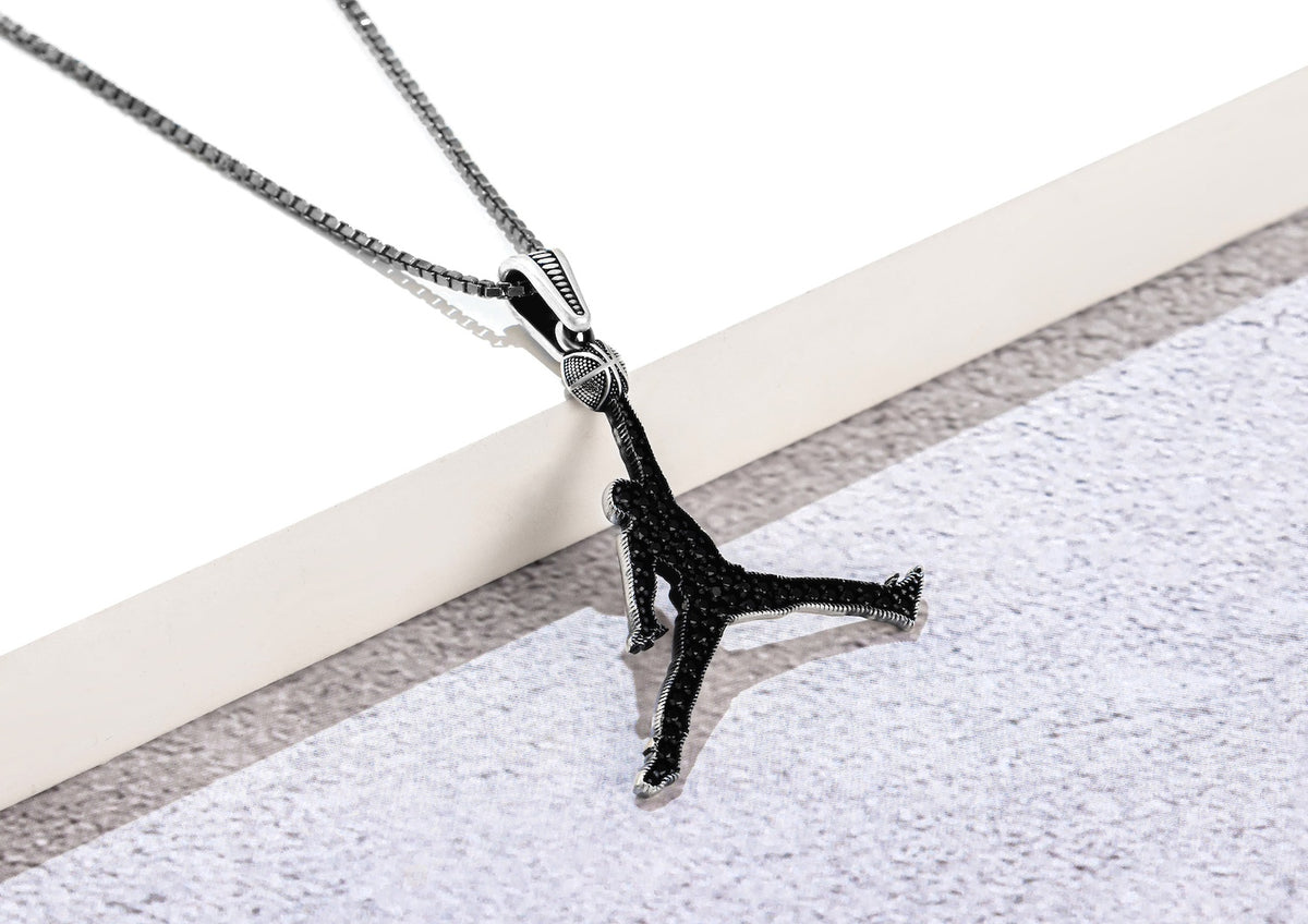 Jordan Dark Iced Pendant By Orionz Jewels