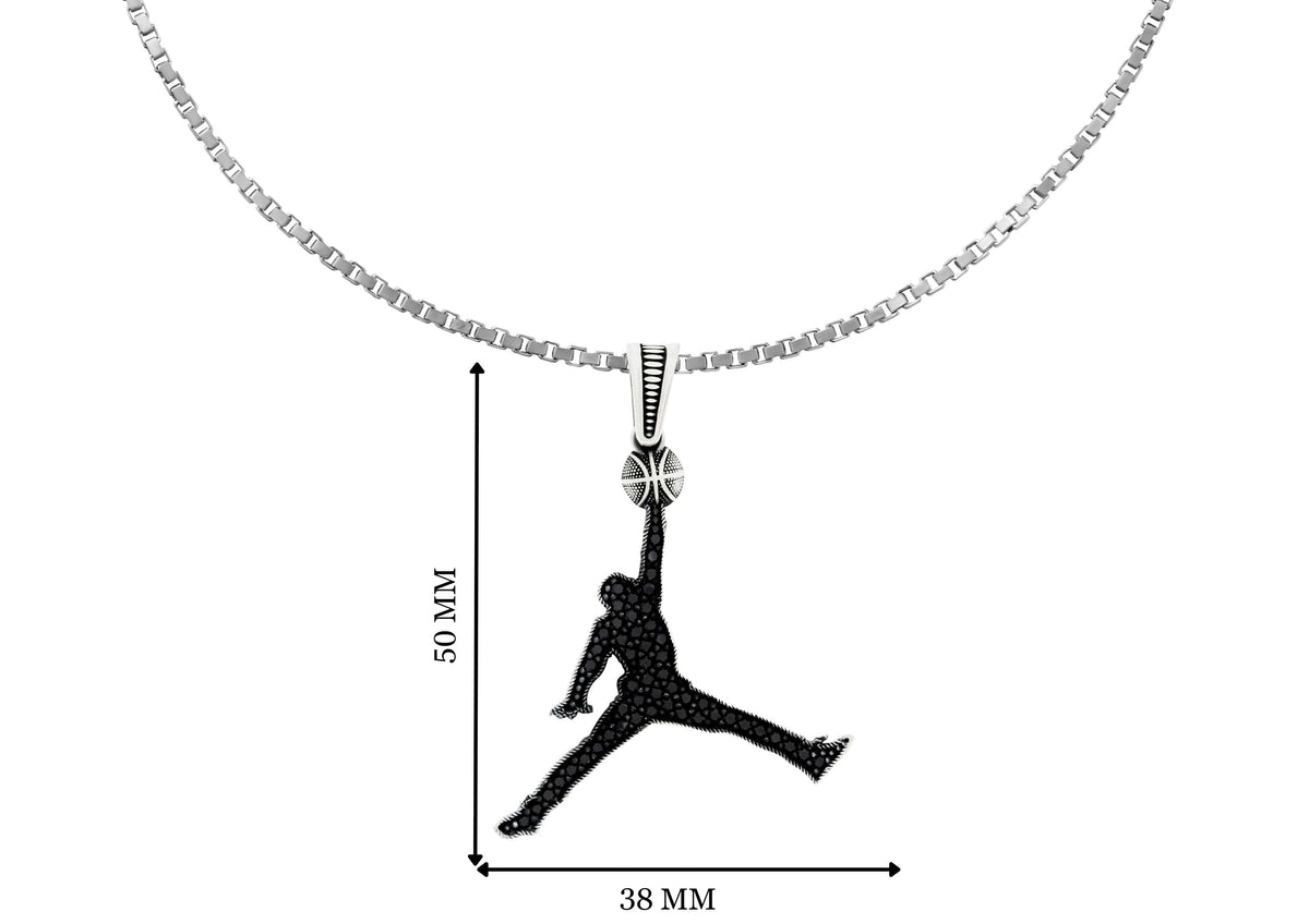 Jordan Dark Iced Pendant By Orionz Jewels