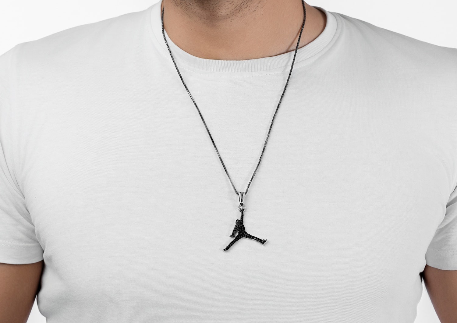 Jordan Dark Iced Pendant By Orionz Jewels