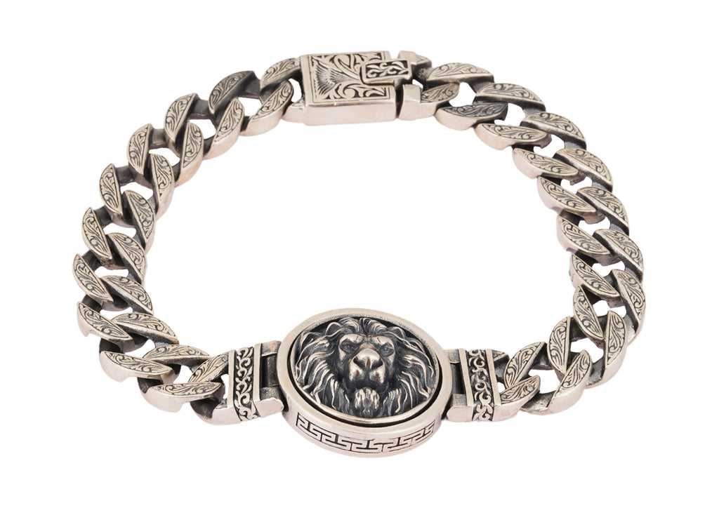 King of the Jungle Silver Bracelet For Men